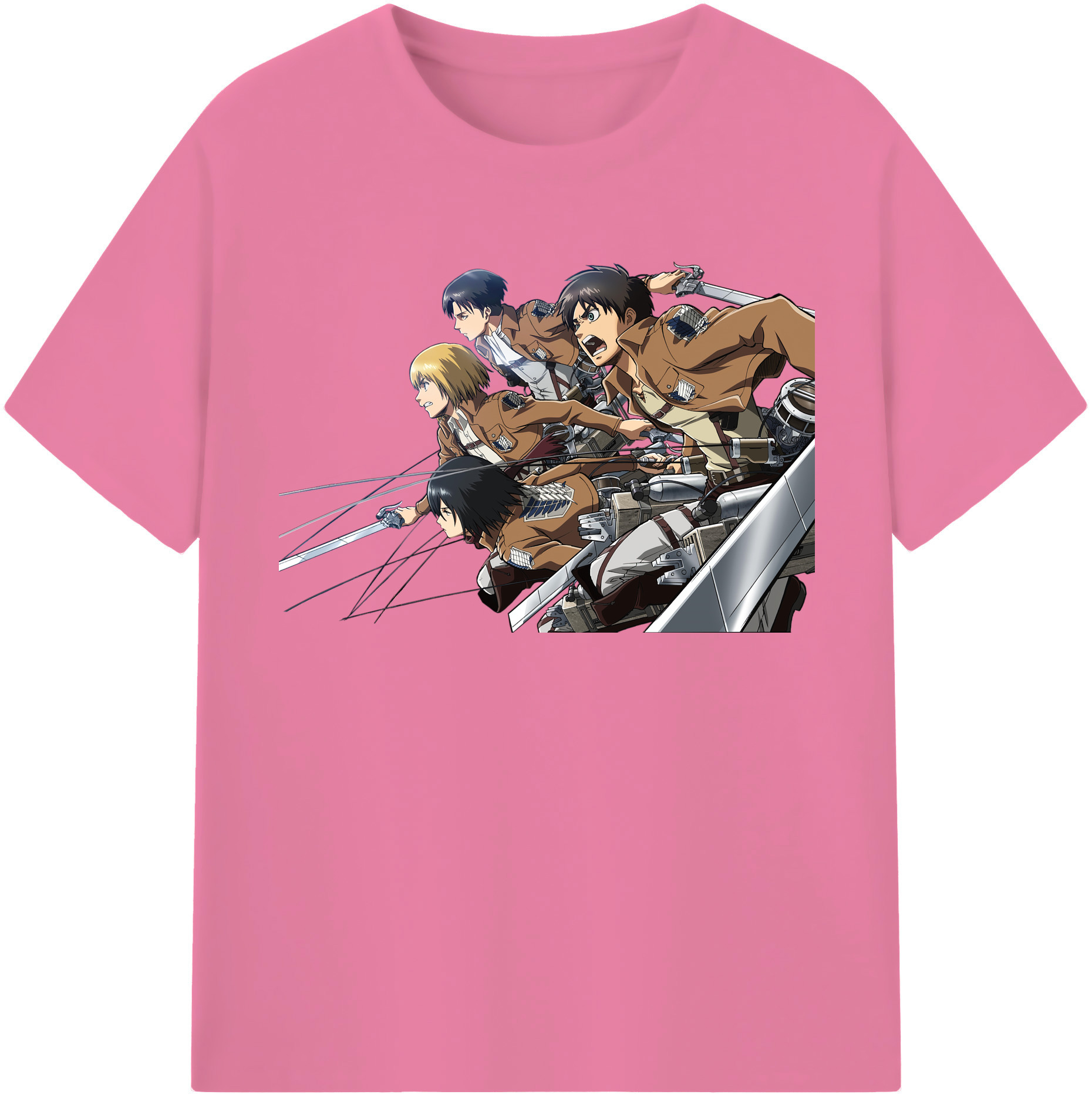 （画像用） 進撃の巨人 Attack on Titan 綿100％半袖Tシャツ（フロントプリント）